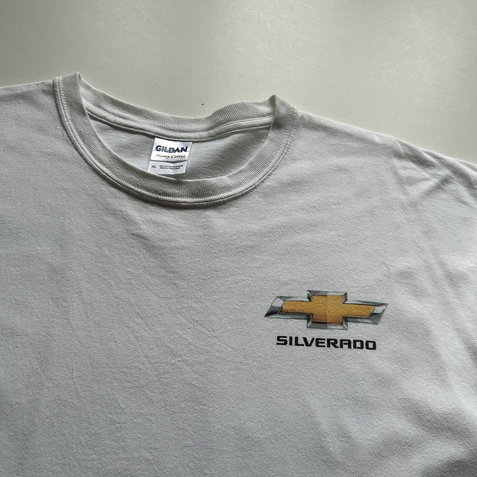 Chevrolet × Gildan × Vintage Vintage Chevy Silverado Shirt XL White Y2K Chevrolet Promo Size US XL / EU 56 / 4 - 4 Thumbnail