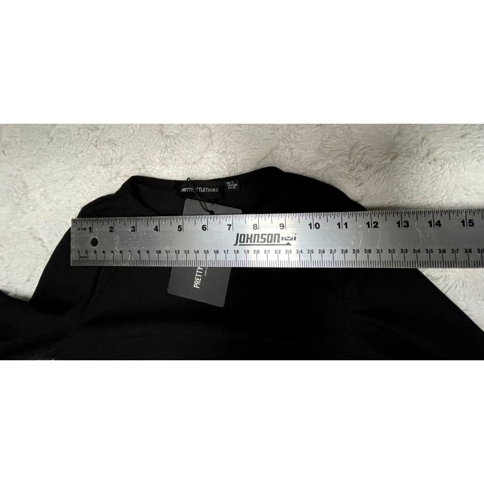 PrettyLittleThing PRETTYLITTLETHING Womens Dress Black Long Sleeve Ribbed Mini Casual Size 00 Size XXS / US 00 / IT 34 - 4 Thumbnail
