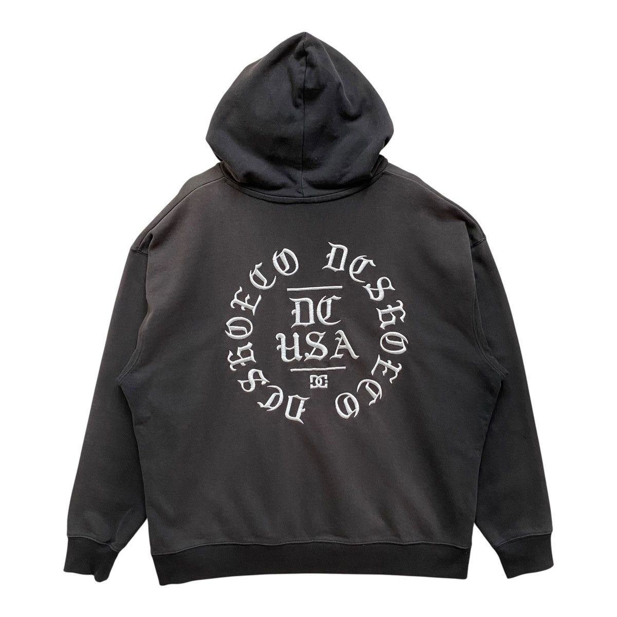 DC Vintage DC Shoes Co USA Hoodie Big Logo Embroidered Black Size US L / EU 52-54 / 3 - 1 Thumbnail