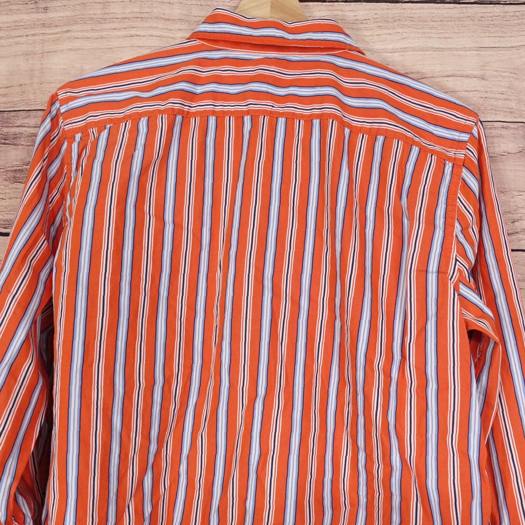 Ralph Lauren LAUREN RALPH LAUREN LONG SLEEVE ORANGE STRIPED BUTTON-UP SHIRT WOMENS SIZE L Size L / US 10 / IT 46 - 5 Thumbnail