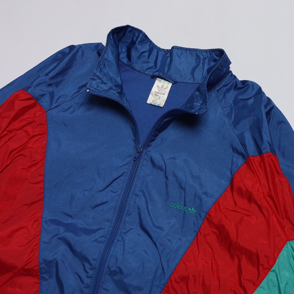 Adidas Vintage Adidas Zip Track Top Jacket Red Green Blue 90s Size US L / EU 52-54 / 3 - 3 Thumbnail