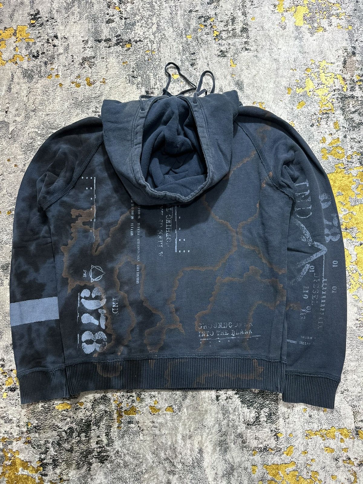 Diesel CRAZY FADED DIESEL 978 ABSTRACT POEM HOODIE Size US L / EU 52-54 / 3 - 8 Thumbnail