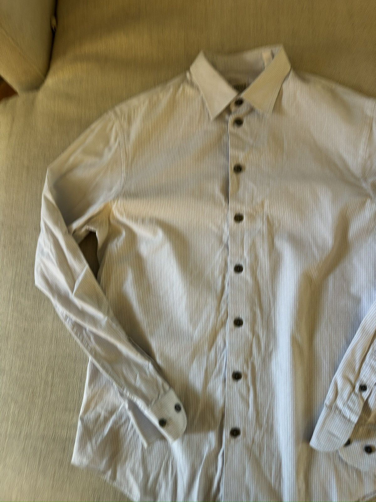 Armani ARMANI COLLEZIONI Vintage Textured Mini Check Shirt Size US L / EU 52-54 / 3 - 5 Thumbnail