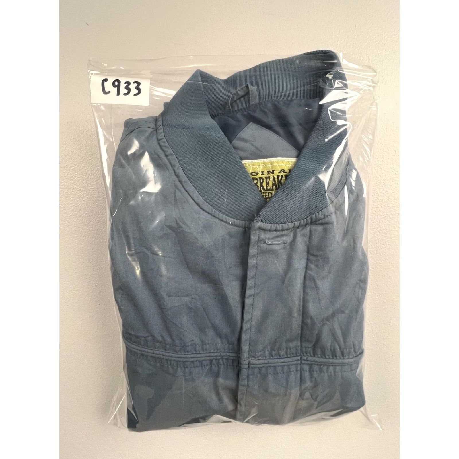 Vintage Original Windbreaker Jacket Mens Large Blue Bomber Full Zip Lightweight Lined Size US L / EU 52-54 / 3 - 8 Thumbnail