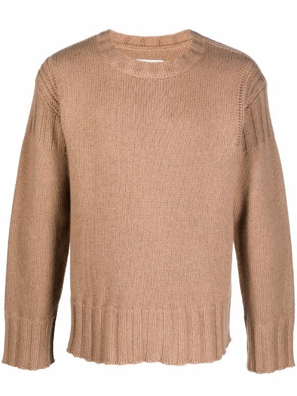 Jil Sander o1y1124 Low Shoulder Sleeves Sweater in Beige Size US M / EU 48-50 / 2 - 1 Thumbnail