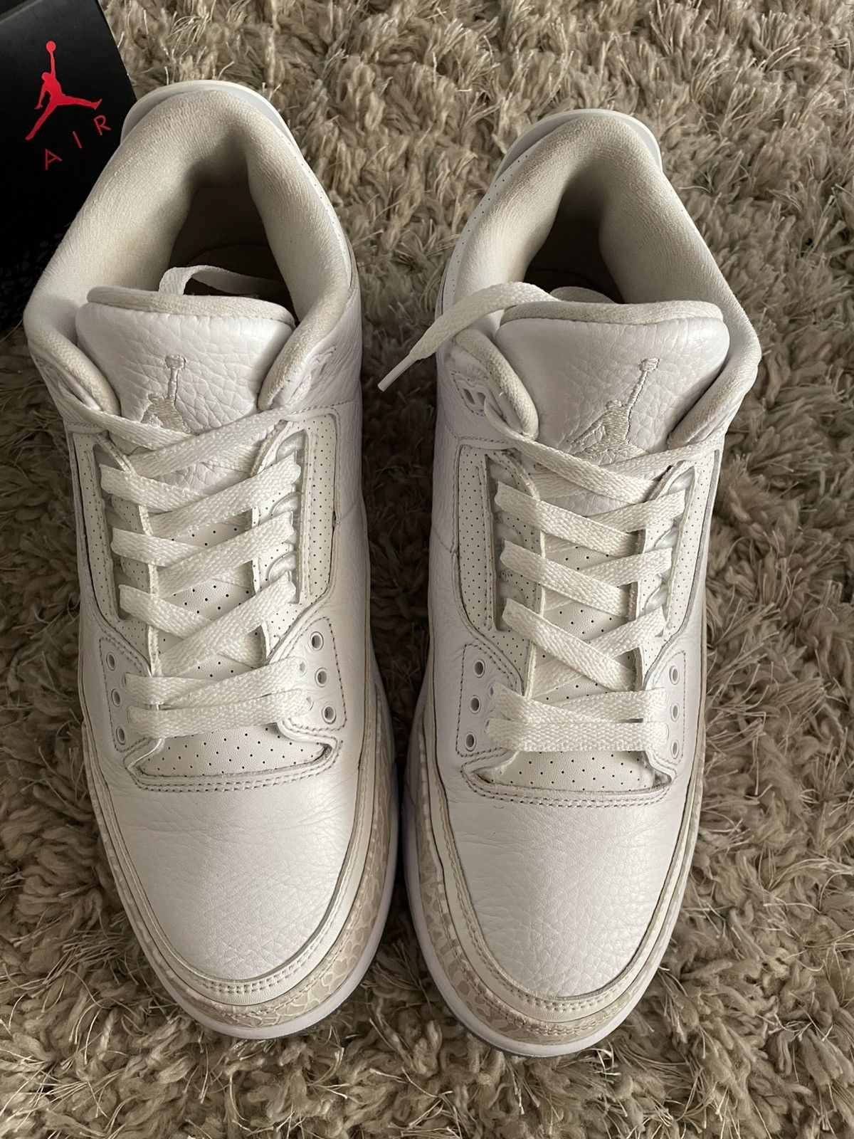 Jordan Brand Jordan 3 Pure White Size US 9.5 / EU 42-43 - 5 Thumbnail