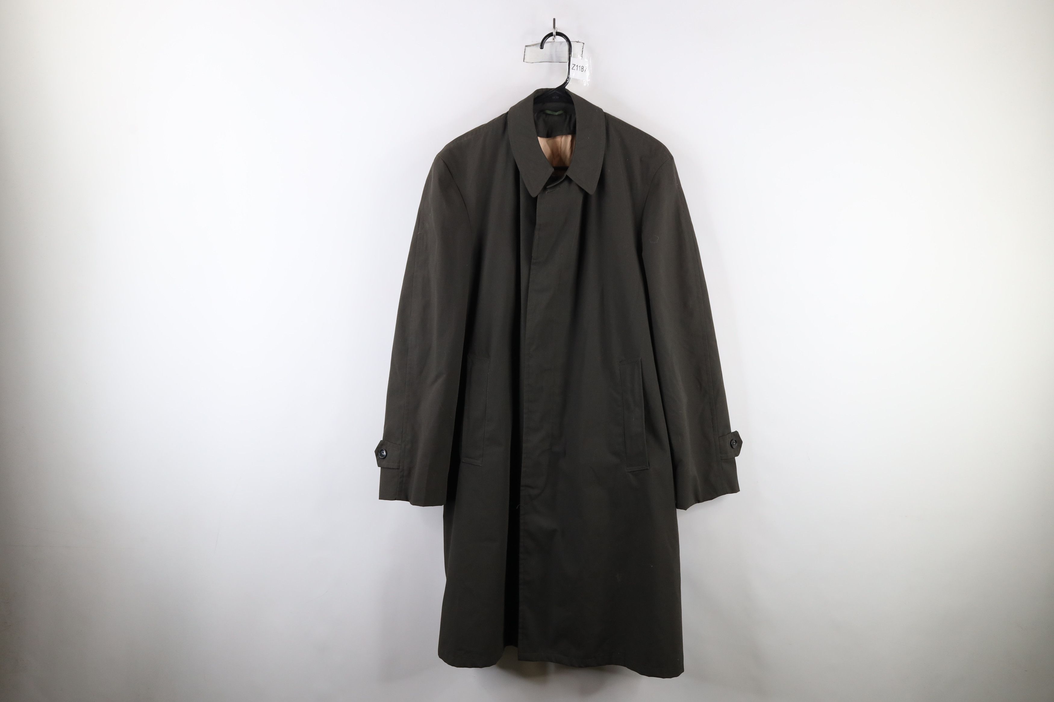 Vintage Vintage 60s 70 Streetwear Trench Coat Rain Jacket Green USA Size US L / EU 52-54 / 3 - 1 Thumbnail