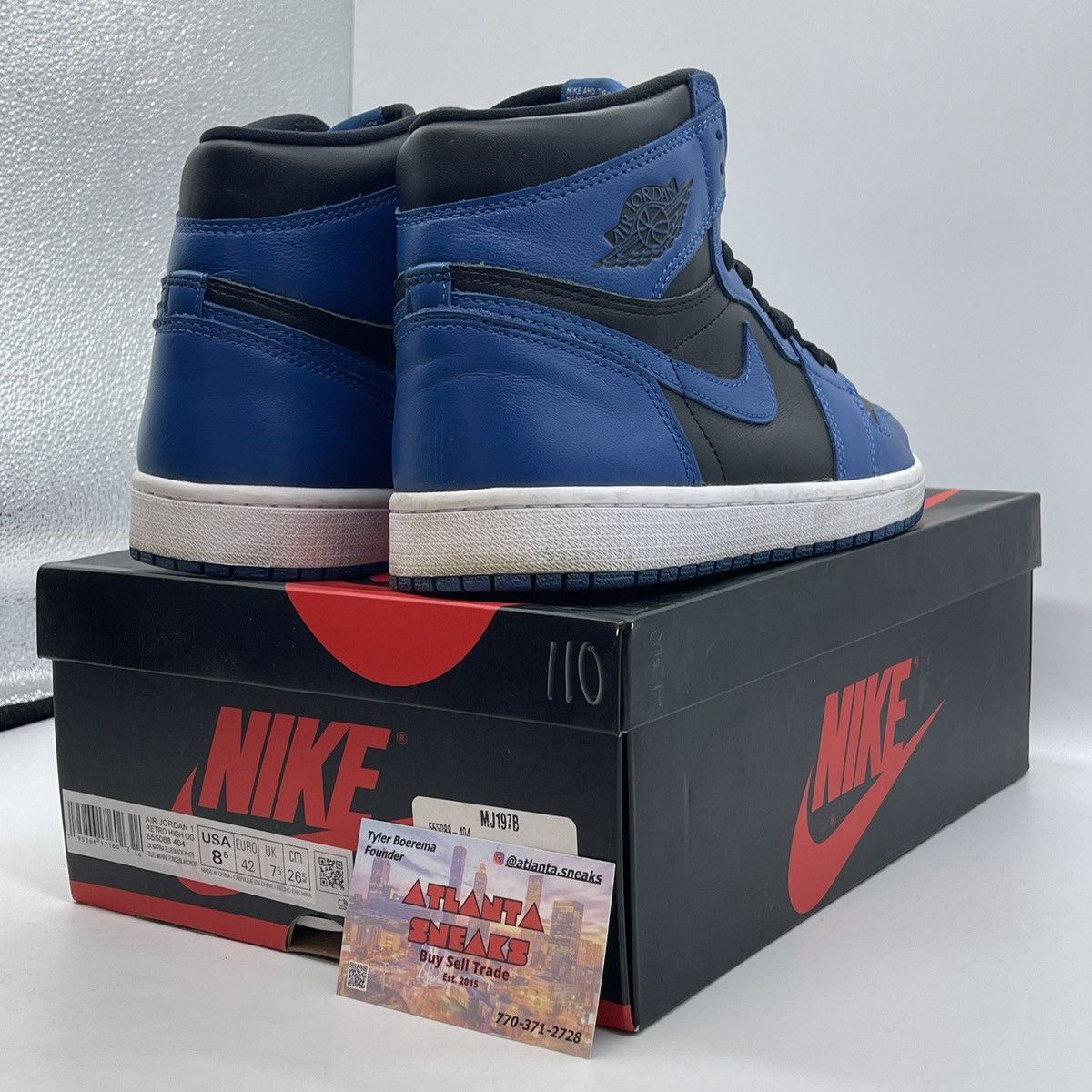 Nike Air Jordan 1 high dark marina blue Size US 8.5 / EU 41-42 - 5 Thumbnail