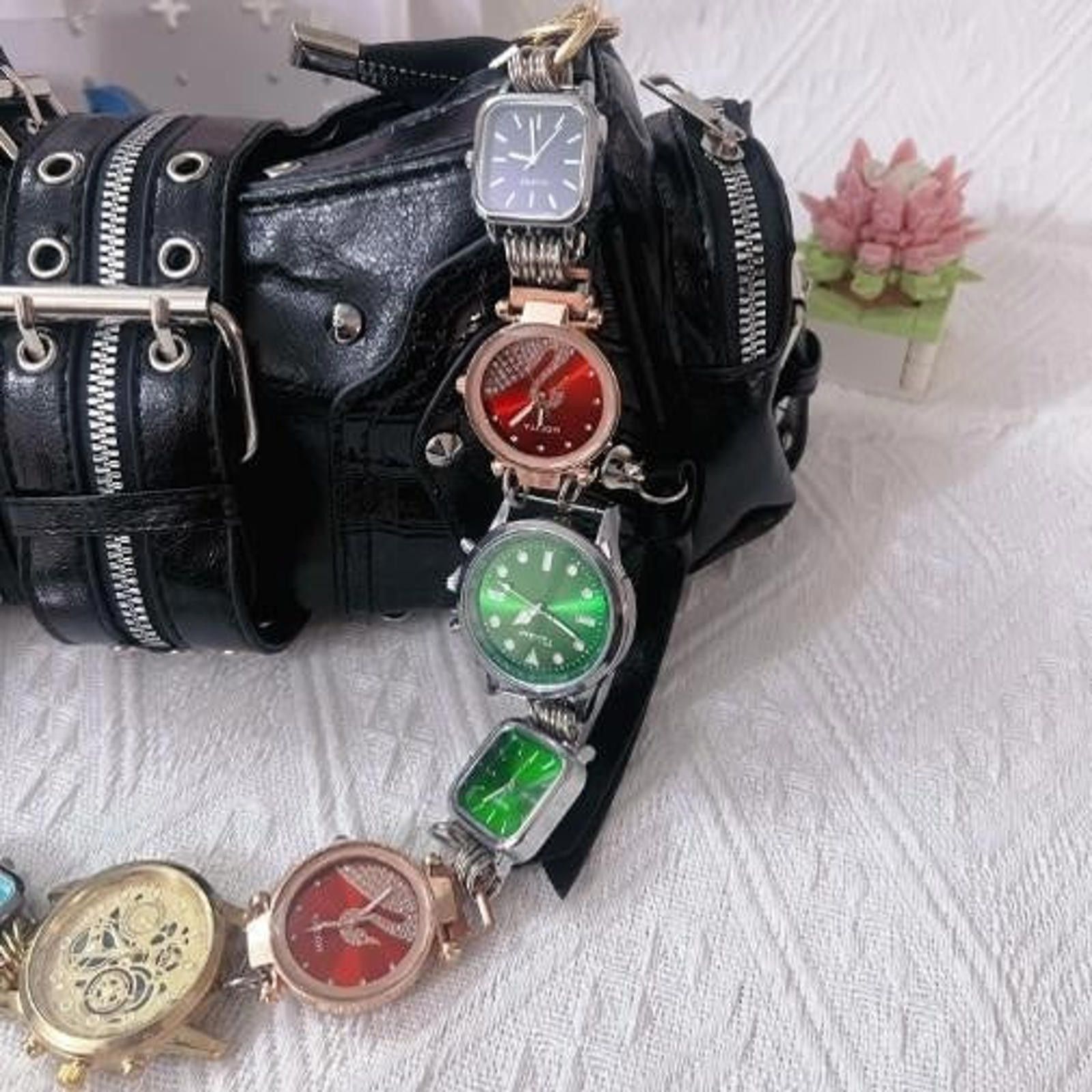Japanese Brand Retro Rivet Motorcycle Soulder / Arm Bag – Retro Dial Strap Size ONE SIZE - 2 Thumbnail