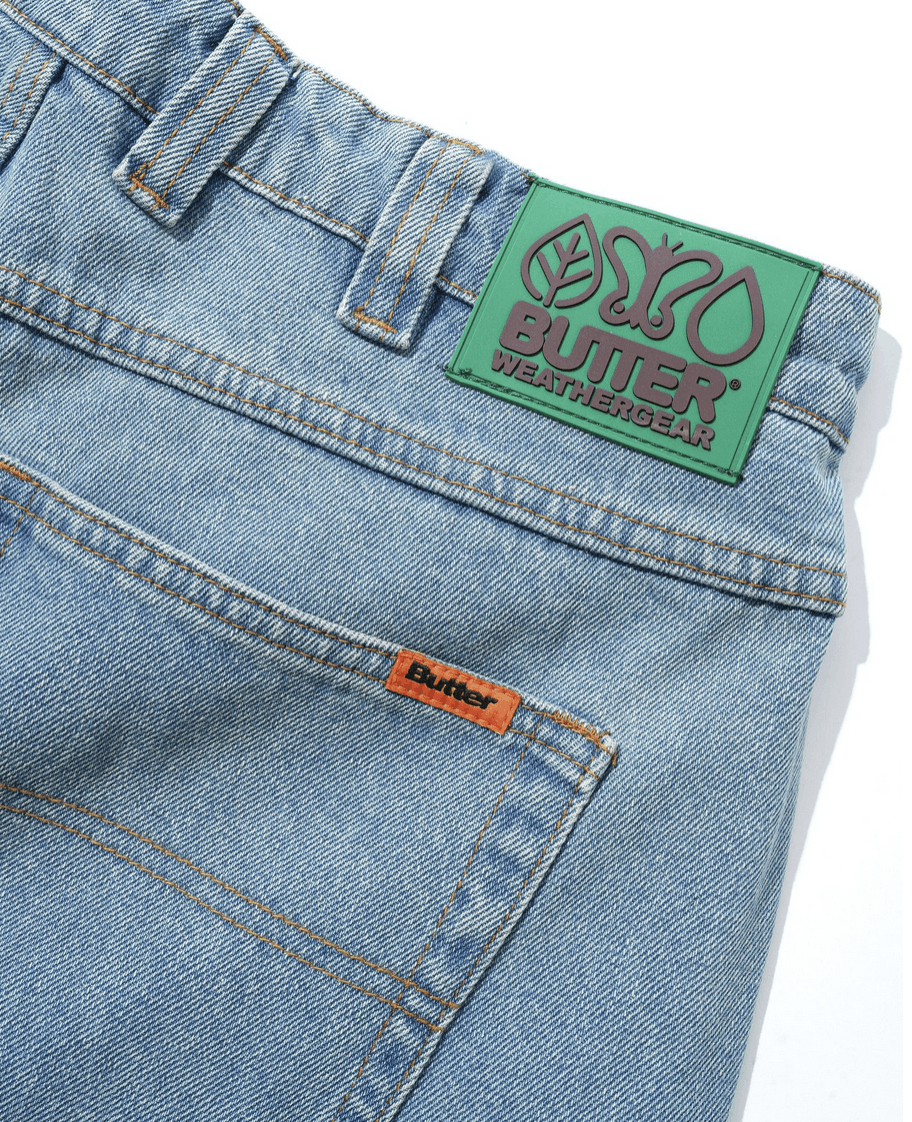 Butter Goods BUTTER Weathergear Denim Jeans, Distressed Indigo sz 32 Size US 32 / EU 48 - 4 Thumbnail