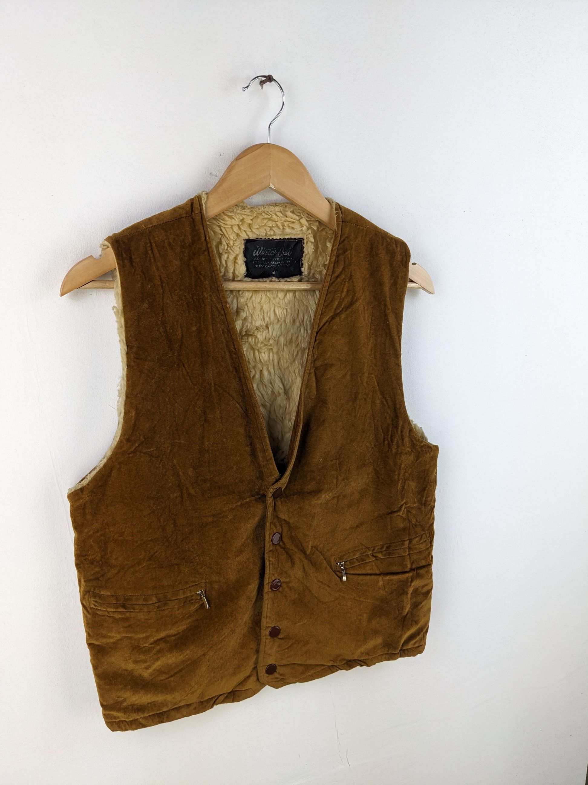 Japanese Brand × Velvet × Vintage Vintage Velvet Vest Lining Sherpa Snap Button Size US M / EU 48-50 / 2 - 4 Thumbnail
