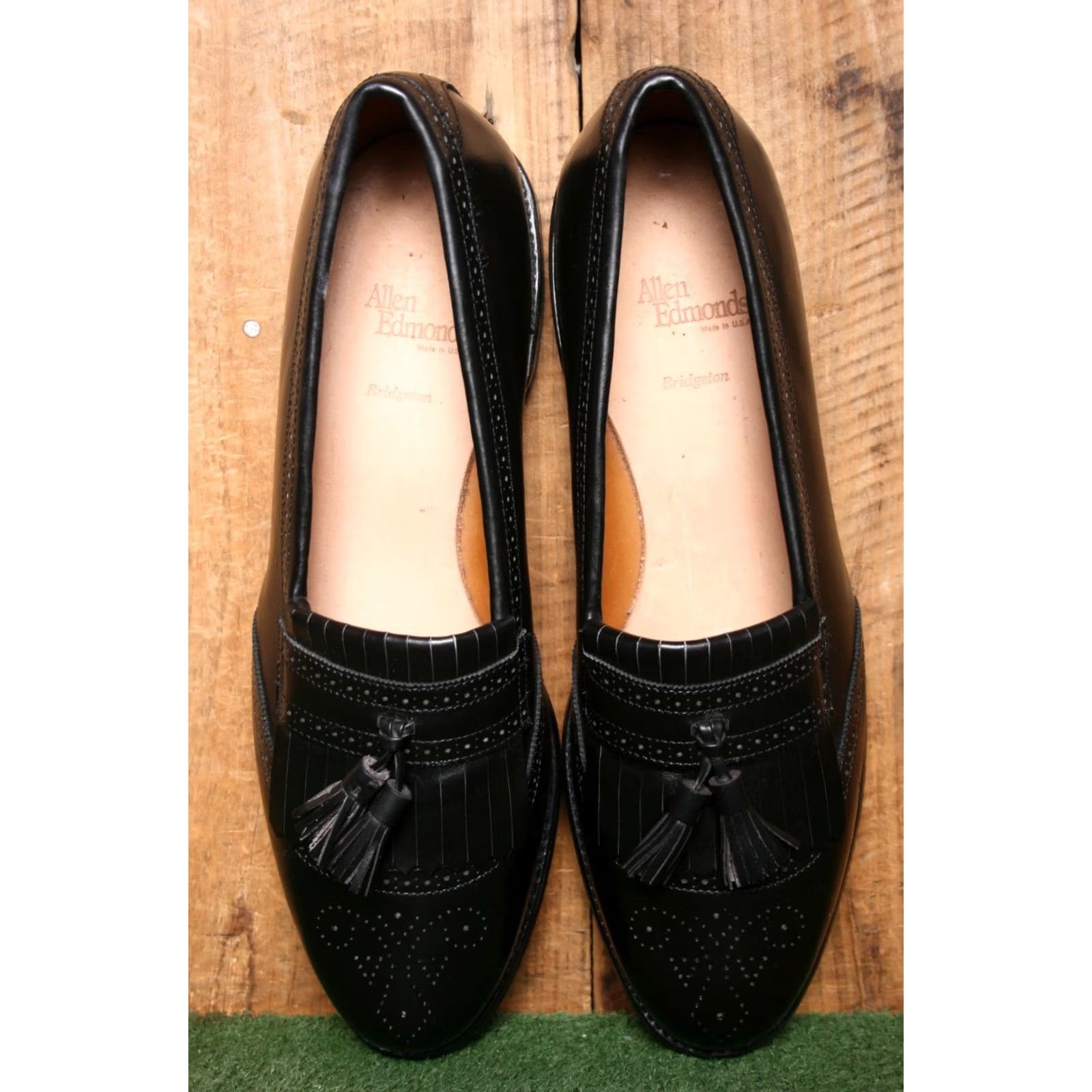 Allen Edmonds ALLEN EDMONDS Bridgeton Dark Oxblood Leather Brogue Kiltie Tassel Loafers 14B Men Dress Slip On Oxford Shoes Color Oxblood Width B Size US 14 Size US 14 / EU 47 - 4 Thumbnail