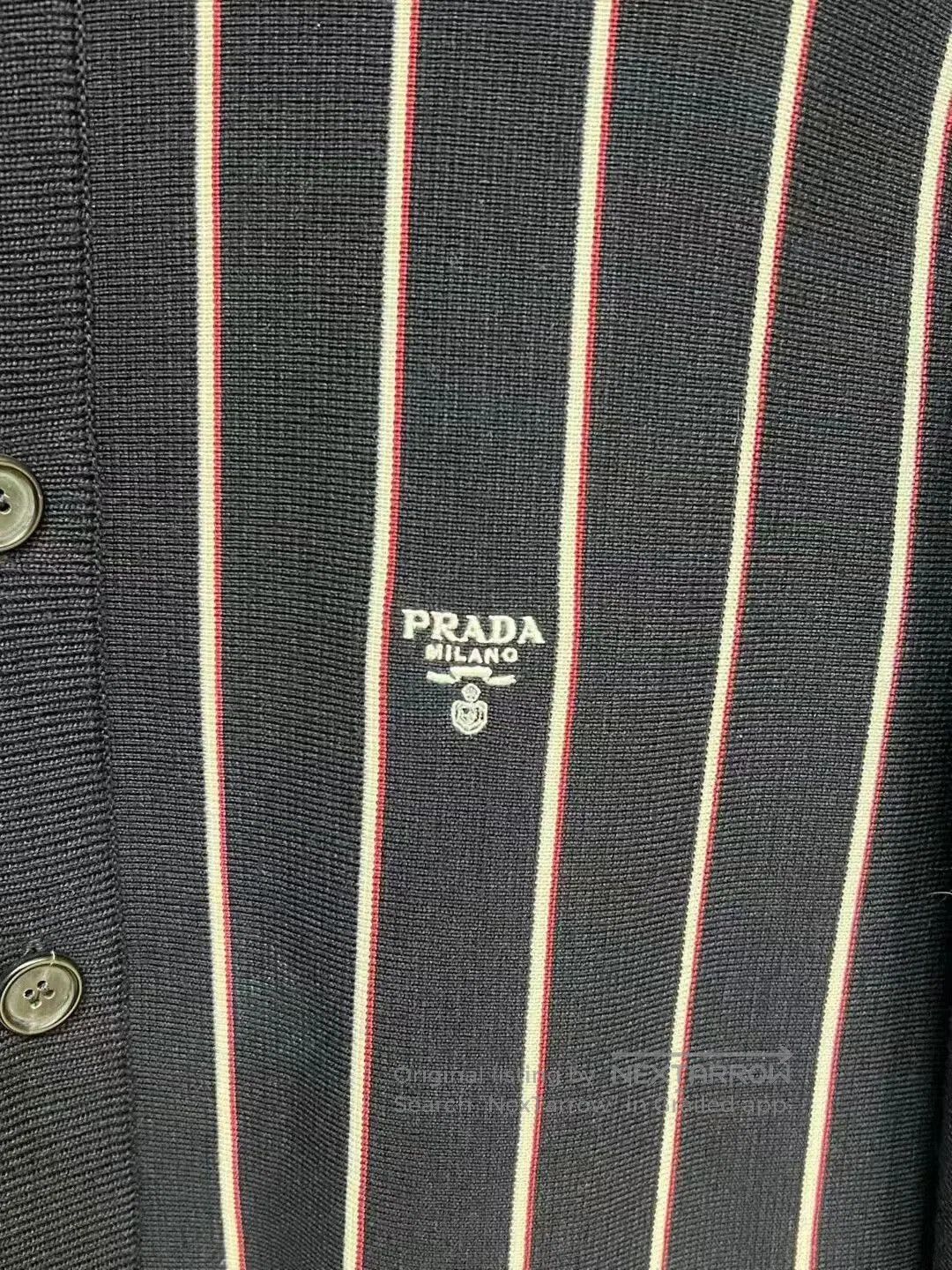 Prada Prada Striped Cardigan in New Condition. Size US L / EU 52-54 / 3 - 3 Thumbnail