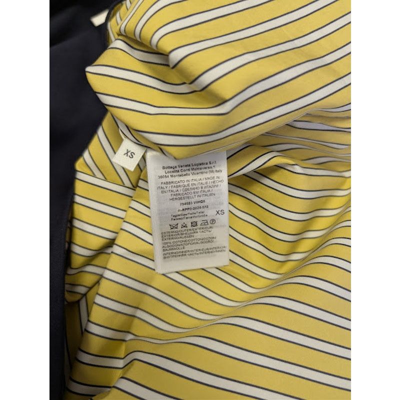 Bottega Veneta o1rshd1 Double Layer Cotton jersey T-Shirt Navy Blue/Yellow Size US XS / EU 42 / 0 - 16 Thumbnail