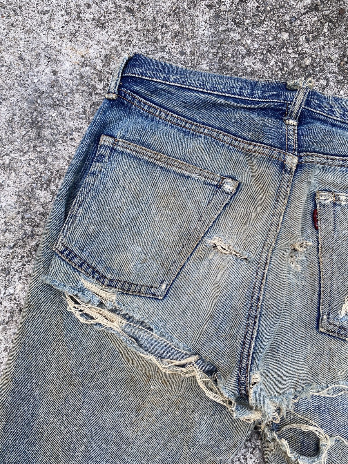 Denime Denime Japan Thrashed Distressed Selvedge Denim Size US 30 / EU 46 - 19 Thumbnail