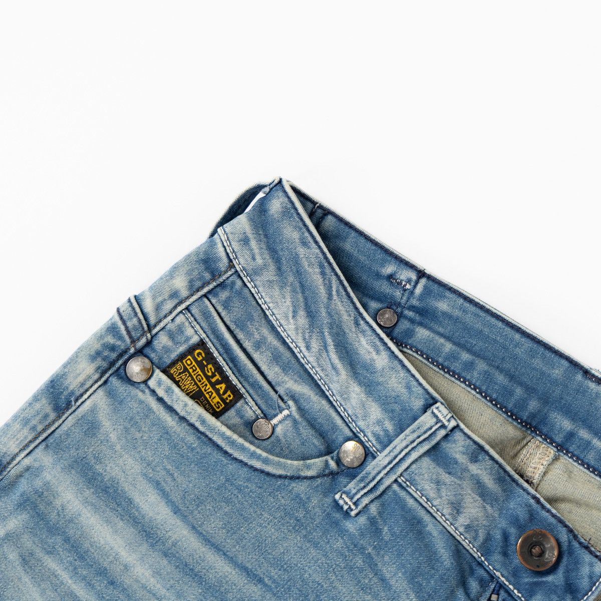 G-Star G-Star Raw Midge Straight Light Blue Jeans Stretch Denim Size 27" / US 4 / IT 40 - 6 Thumbnail