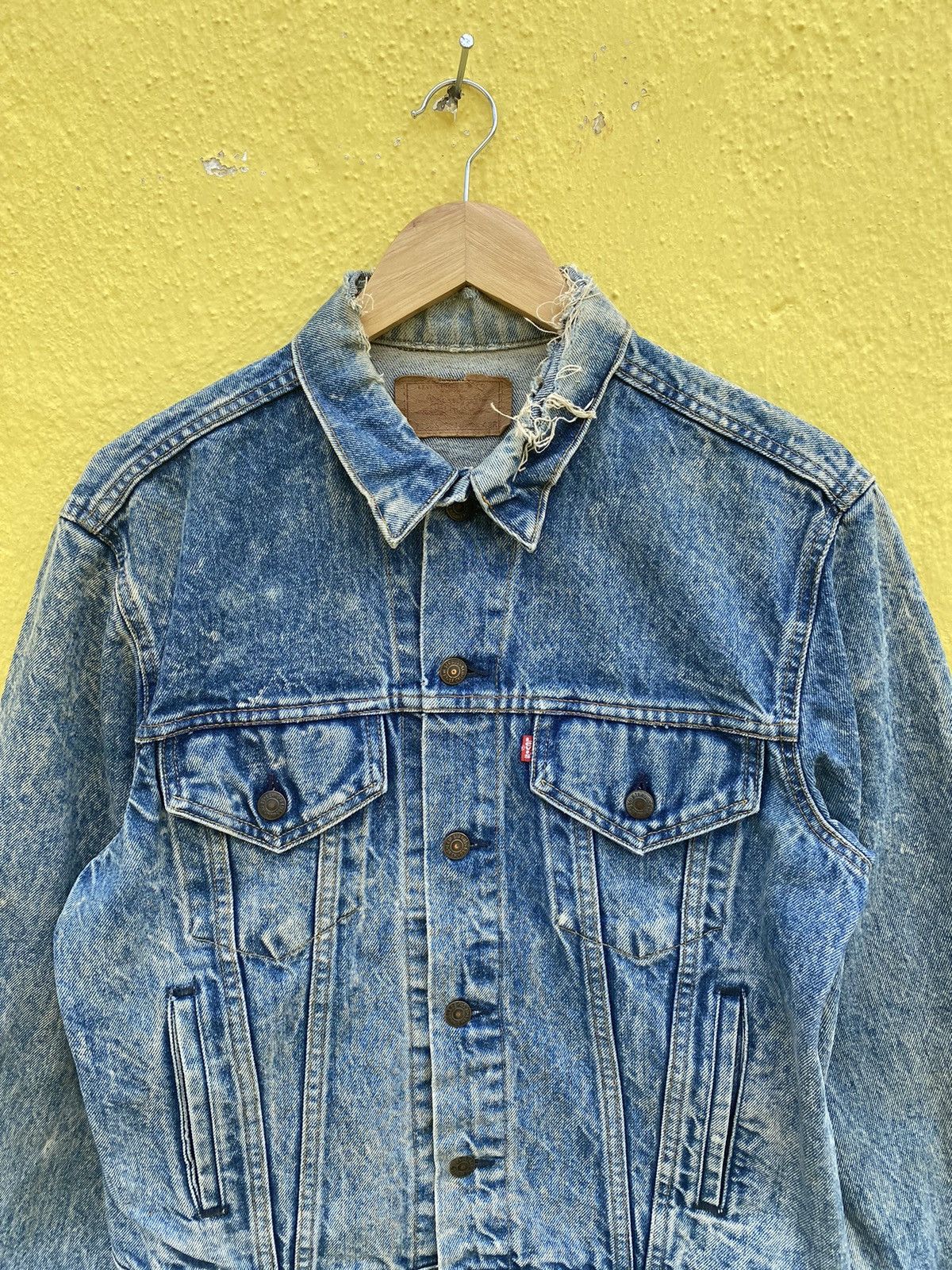 Levi's × Vintage Vintage 80s Levis jacket acid wash Size US M / EU 48-50 / 2 - 5 Thumbnail