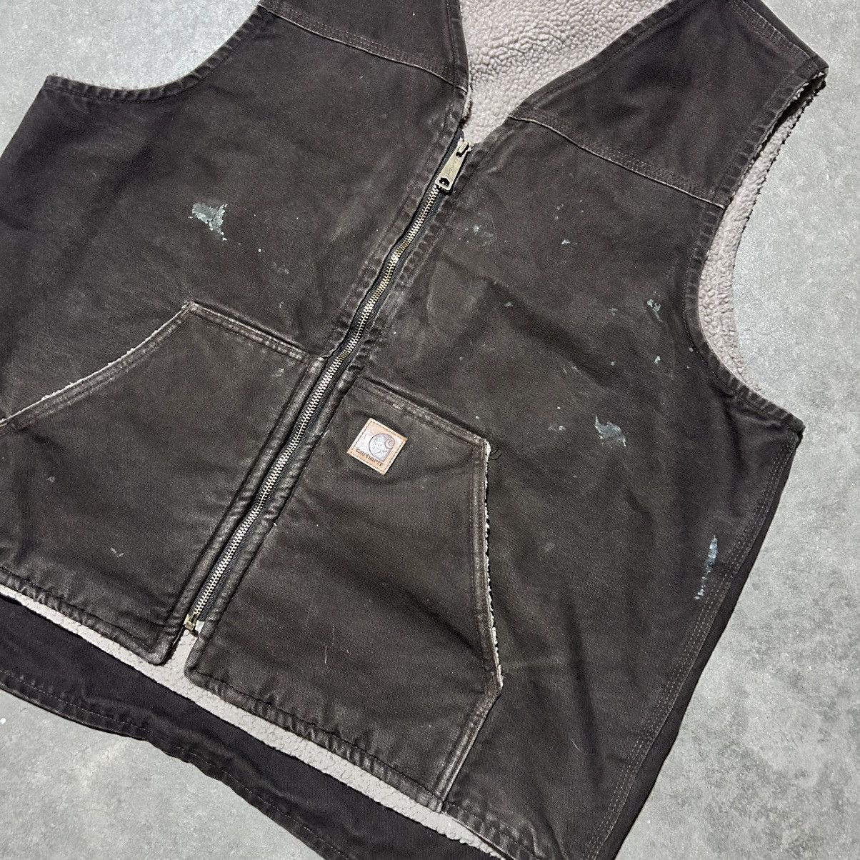 Carhartt Carhartt sherpa lined brown canvas work vest Size US XL / EU 56 / 4 - 7 Thumbnail