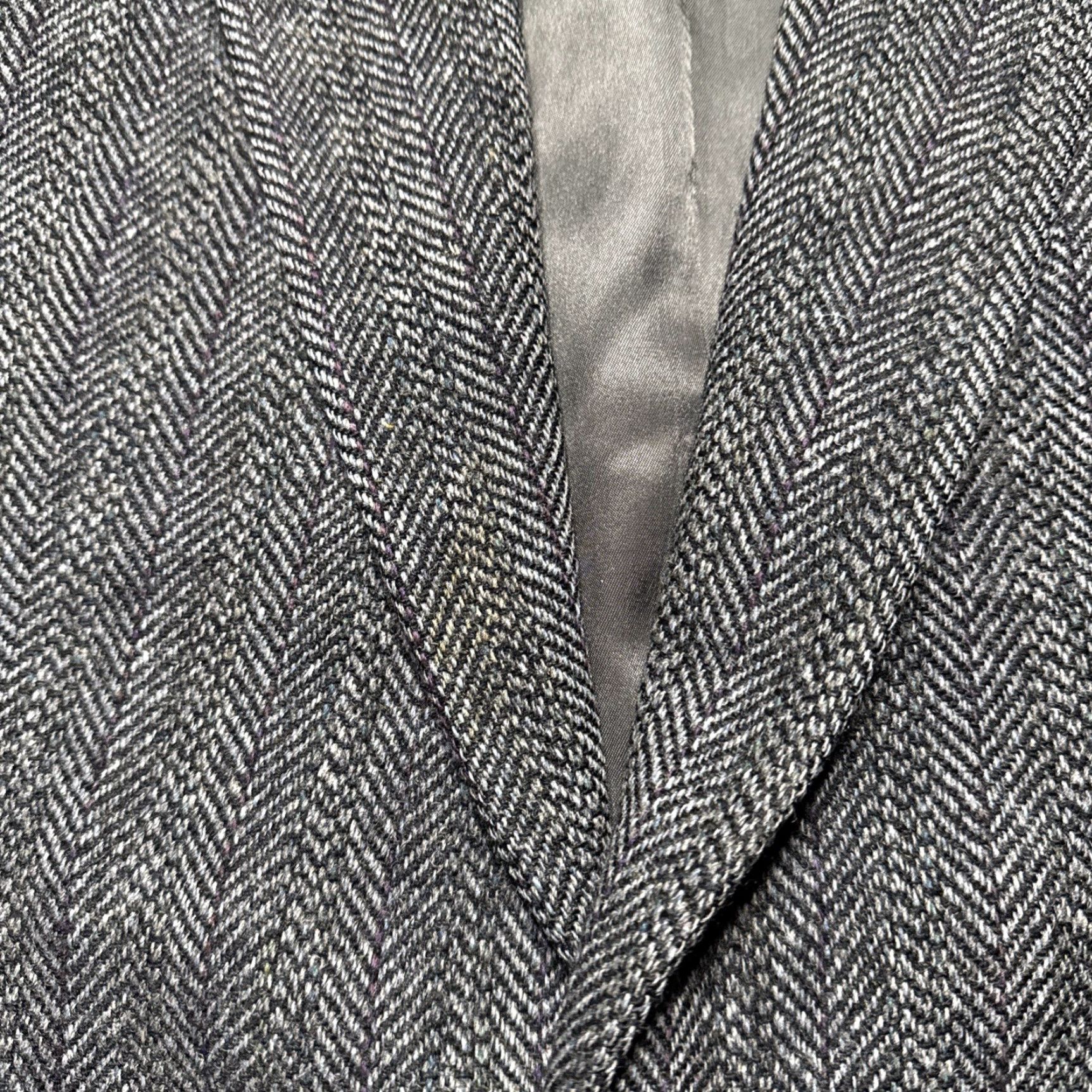 Harris Tweed VINTAGE Harris Tweed Sport Coat Men 40 Long Herringbone Blazer Wool Jacket Size 40R - 3 Thumbnail