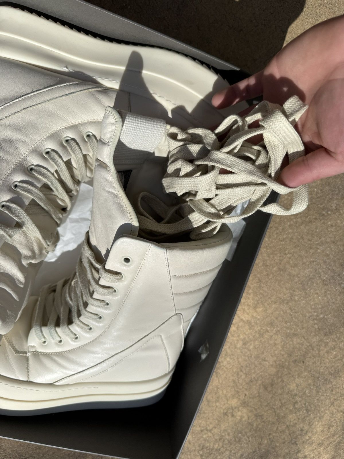 Rick Owens Rick Owens FW24 Porterville Mega Geobasket "Milk" LCO Size US 9 / EU 42 - 11 Thumbnail