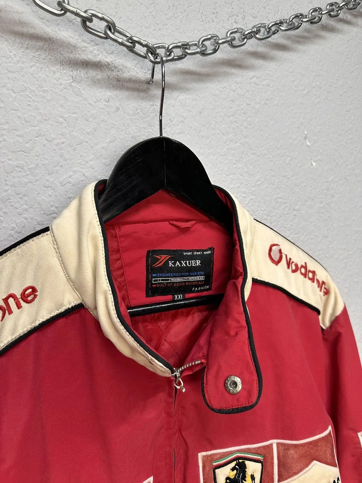 Red Bull Racing Jacket Moto Vodafone F1 Nascar Leather Red Bull Lucky Size US XXL / EU 58 / 5 - 8 Thumbnail