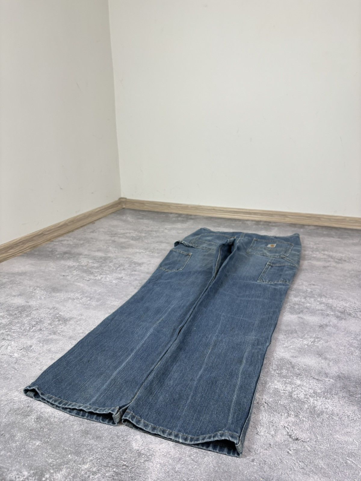 Carhartt Carhartt Men’s Double Knee Denim Jeans Relaxed Fit Blue Size US 34 / EU 50 - 14 Thumbnail