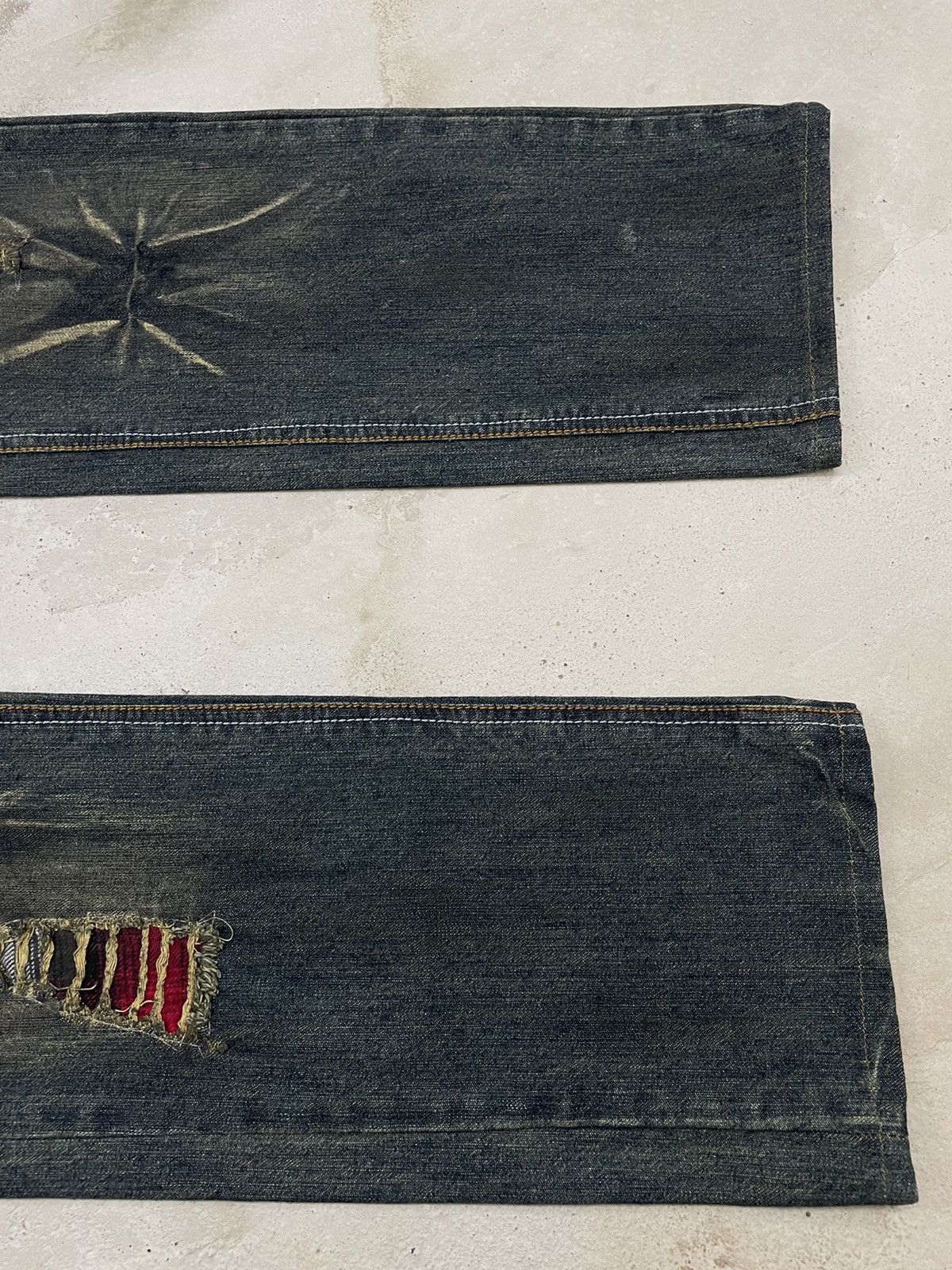 20471120 In the Attic Crazy Muddy Distressed Stud Japan Punk Denim Size US 32 / EU 48 - 5 Thumbnail