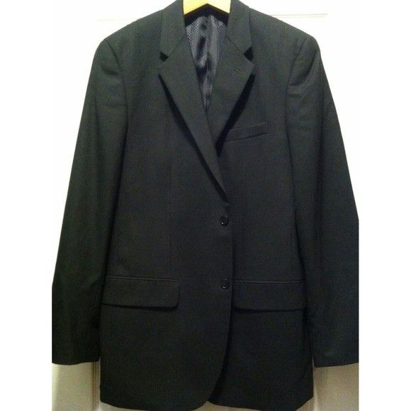 Alfani ALFANI MEN'S 100%WOOL PLAID SPORT JACKET COAT BLAZER 44L Size 44L - 4 Thumbnail