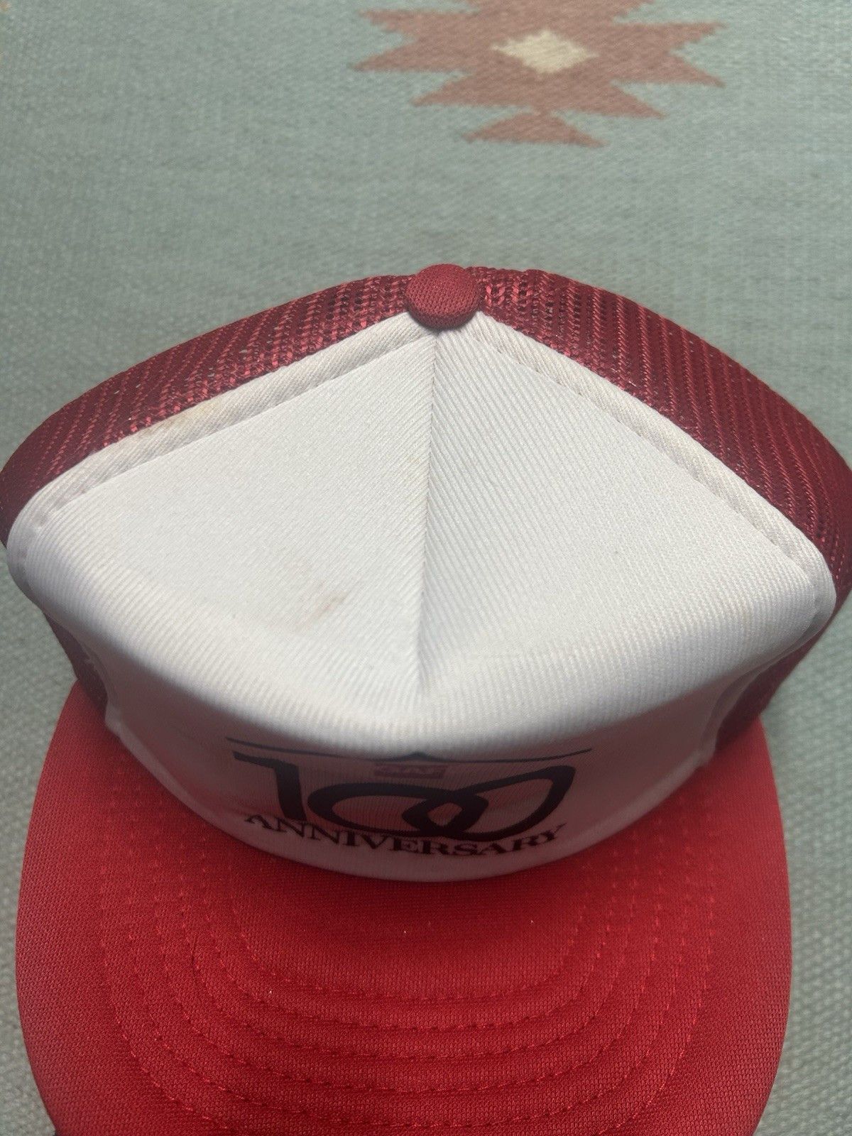 Vintage Vintage trucker hat GAF 100 anniversary red white snap Size ONE SIZE - 4 Thumbnail