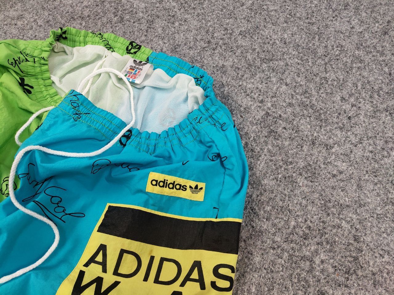 Adidas Rare Vintage 90s Adidas Line Wave There Multi Logo Shorts Size US 34 / EU 50 - 4 Thumbnail