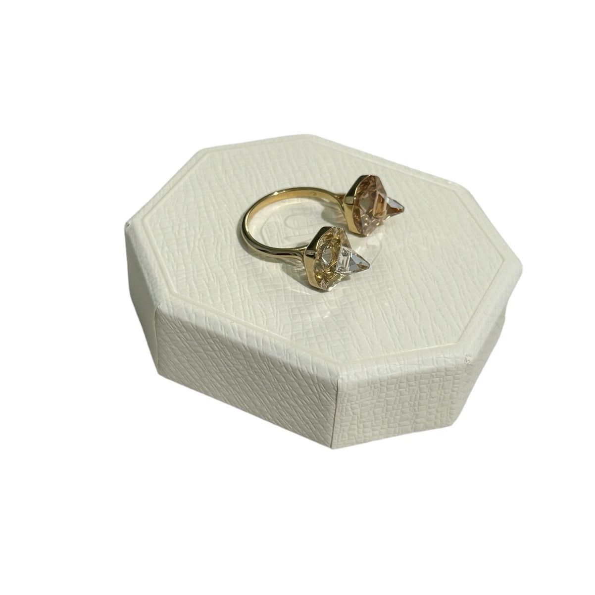Swarovski Swarovski Ortyx open ring Pyramid cut, Yellow, Size 55/7 Size ONE SIZE - 4 Thumbnail