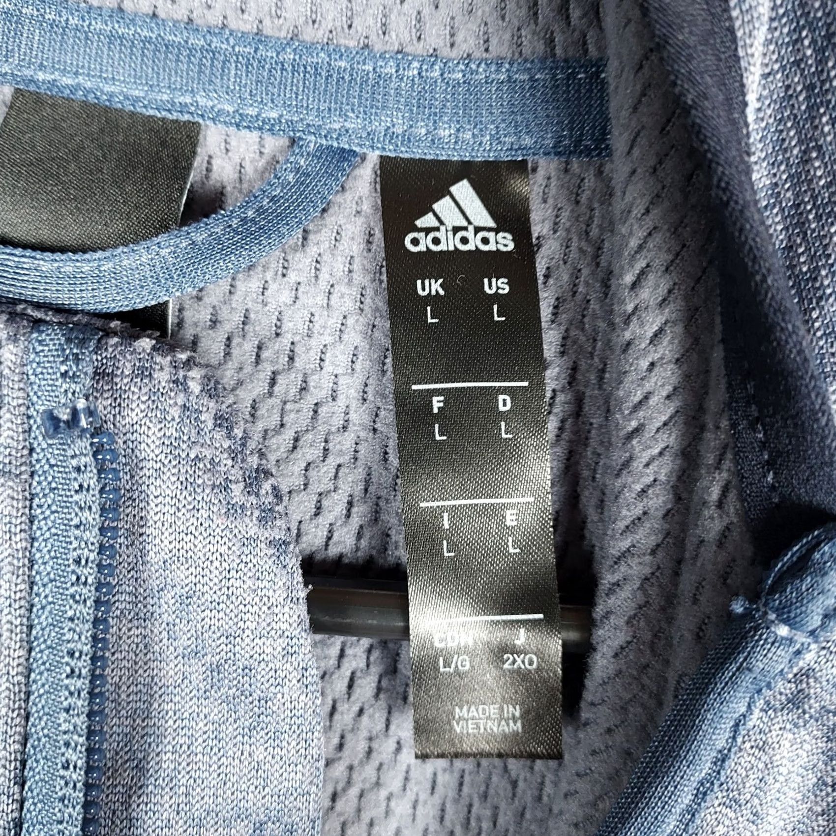 Adidas Adidas Men L Full Zip Track Jacket Blue Athletic Performance Training Size US L / EU 52-54 / 3 - 6 Thumbnail
