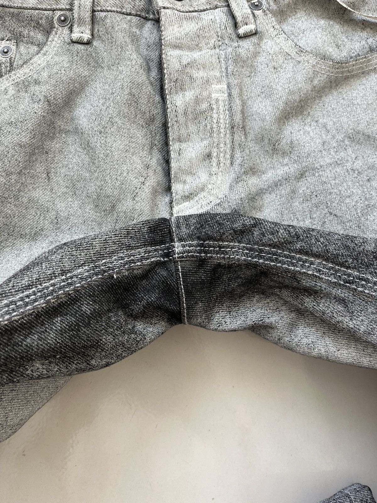 Neil Barrett 💥 Neil Barret Waxed Coated Denim Size 33" - 18 Thumbnail