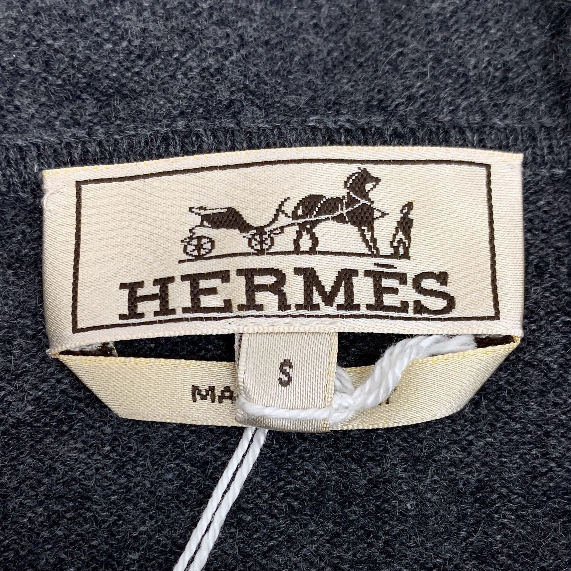 Hermes Hermes Deep Grey 100% Cashmere Hooded Zipper Cardigan W/ Lam Size US S / EU 44-46 / 1 - 2 Thumbnail