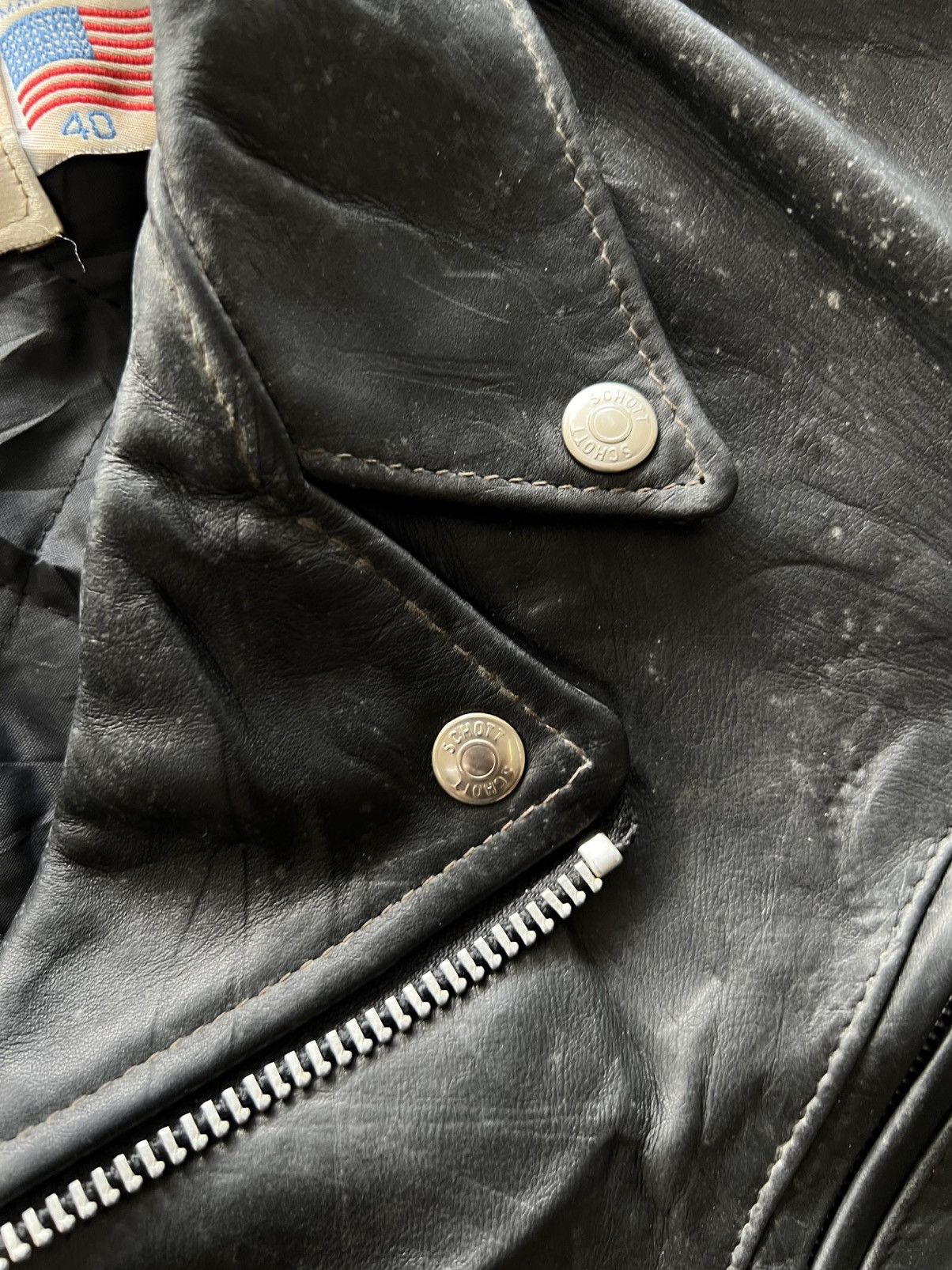 Schott × Vintage Vintage Perfecto By Schott Motorcycle Leather Jacket Size US M / EU 48-50 / 2 - 6 Thumbnail