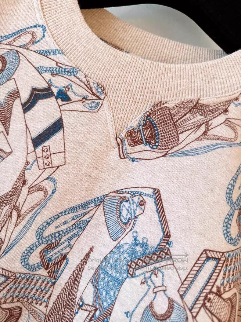 Hermes Hermes Zouave and Dragoon Printed Sweatshirt Skirt Set Size XXS / US 00 / IT 34 - 6 Thumbnail