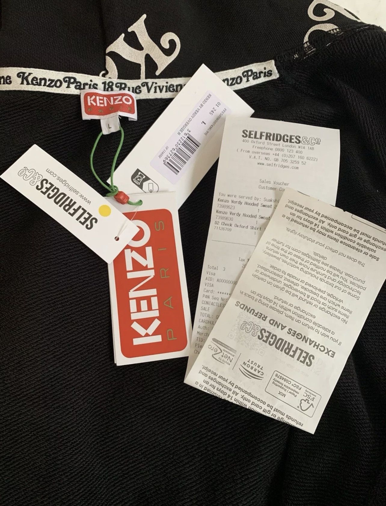 Kenzo KENZO X VERDY 'KENZO BY VERDY' OVERSIZED HOODED XL BLACK Size US L / EU 52-54 / 3 - 10 Thumbnail