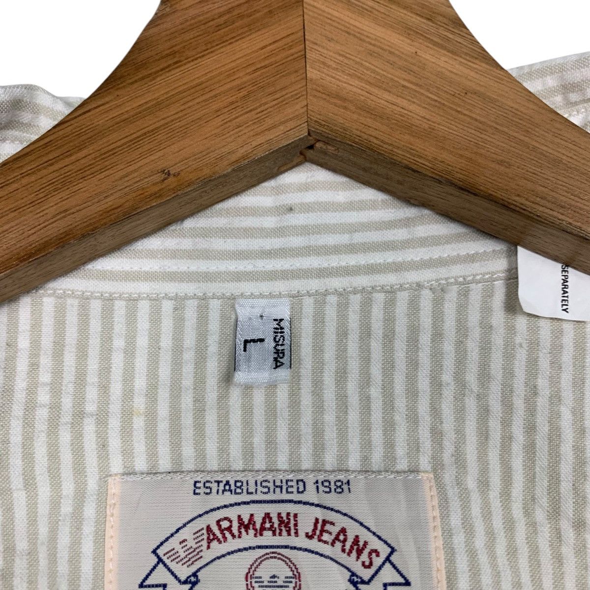 Armani ARMANI JEANS Women's Striped Crop Jacket #2267-C100 Size L / US 10 / IT 46 - 17 Thumbnail