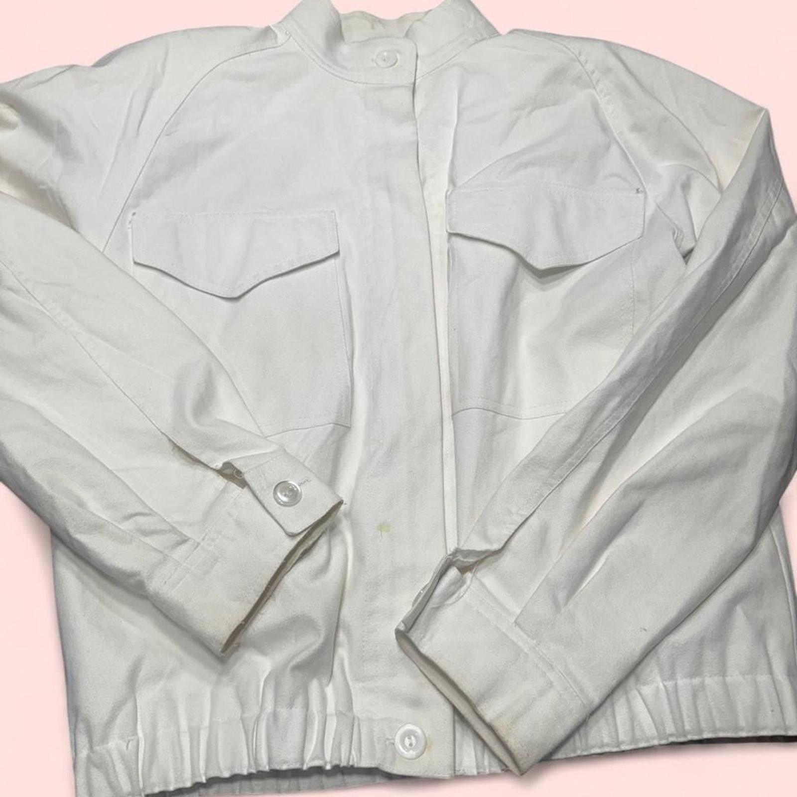 Other White suede vintage leather bomber jacket Size S / US 4 / IT 40 - 1 Thumbnail