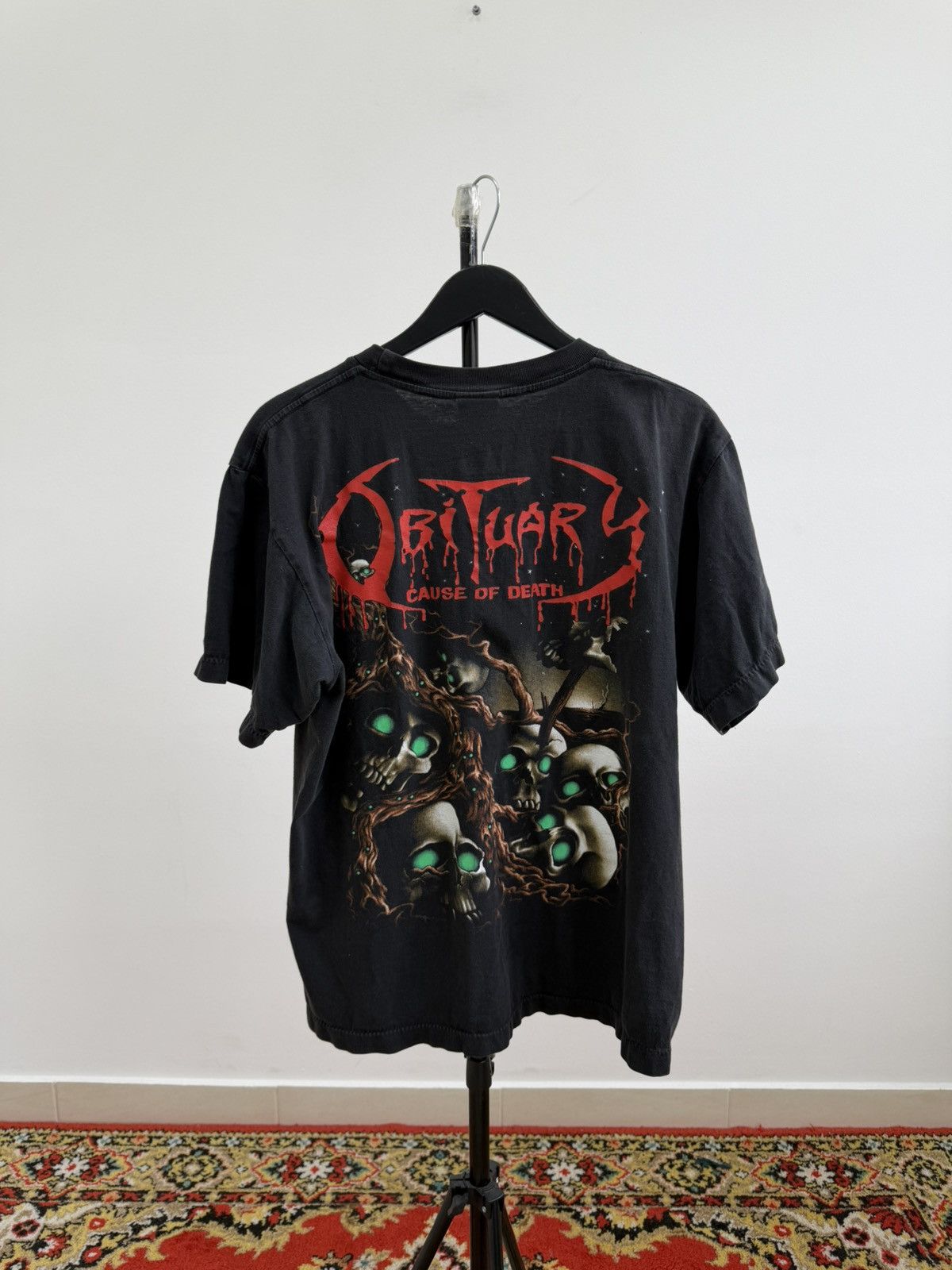 Band Tees Vintage Obituary Cause Of Death Pile Of Skull Band T-Shirt Size US M / EU 48-50 / 2 - 9 Thumbnail