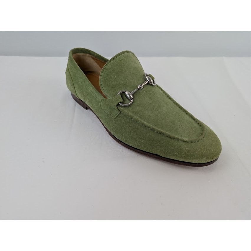 Gucci o1rshd1 Leather Jordaan Horsebit Loafer Boots in Green Size US 9 / EU 42 - 3 Thumbnail