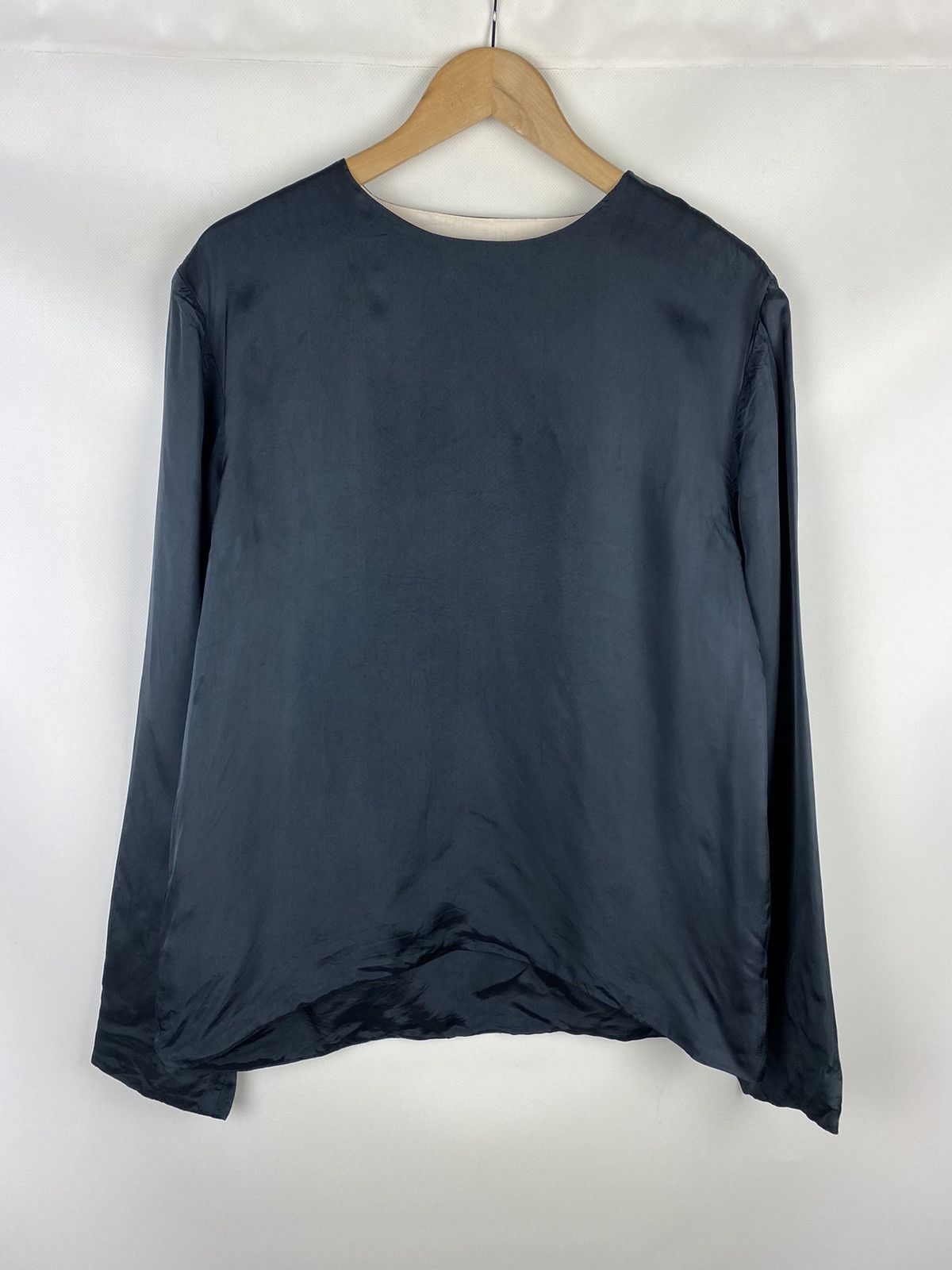 image of Maison Margiela Maison Martin Margiela H&m Ladies Long Sleeve Tunic Blouse in Blue, Women's (Size L