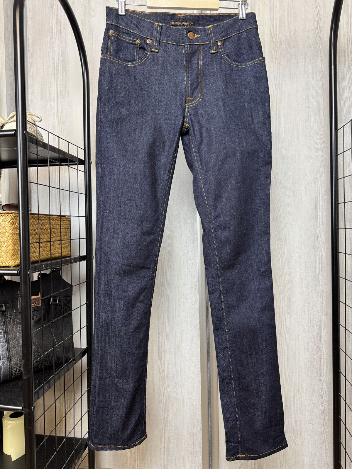 Nudie Jeans Nudie Jeans Thin Finn indigo blue stretch denim jeans Size US 31 - 2 Thumbnail
