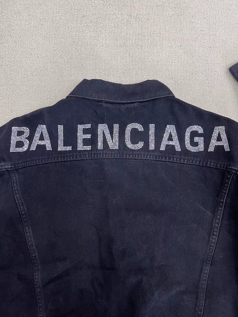 Balenciaga Balenciaga size 36 Long sleeve lapel denim jacket with Logo Size S / US 4 / IT 40 - 3 Thumbnail