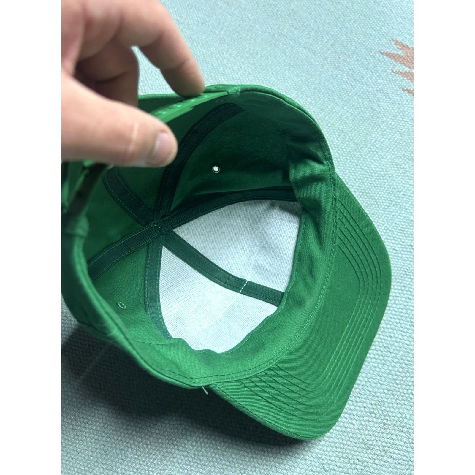 John Deere VINTAGE John Deere Snapback Hat Cap Michigan Patch Made in USA Green Adjustable Men USA Farm Hat Size ONE SIZE - 6 Thumbnail