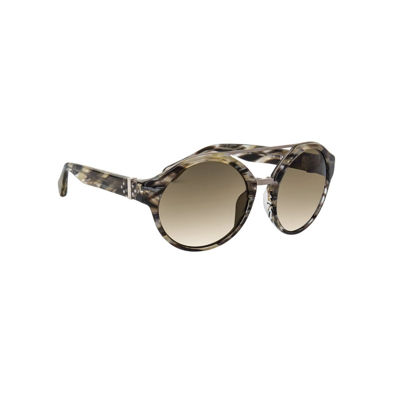Ann Demeulemeester Ann Demeulemeester Sunglasses Round Hornet and Green Size ONE SIZE - 2 Thumbnail