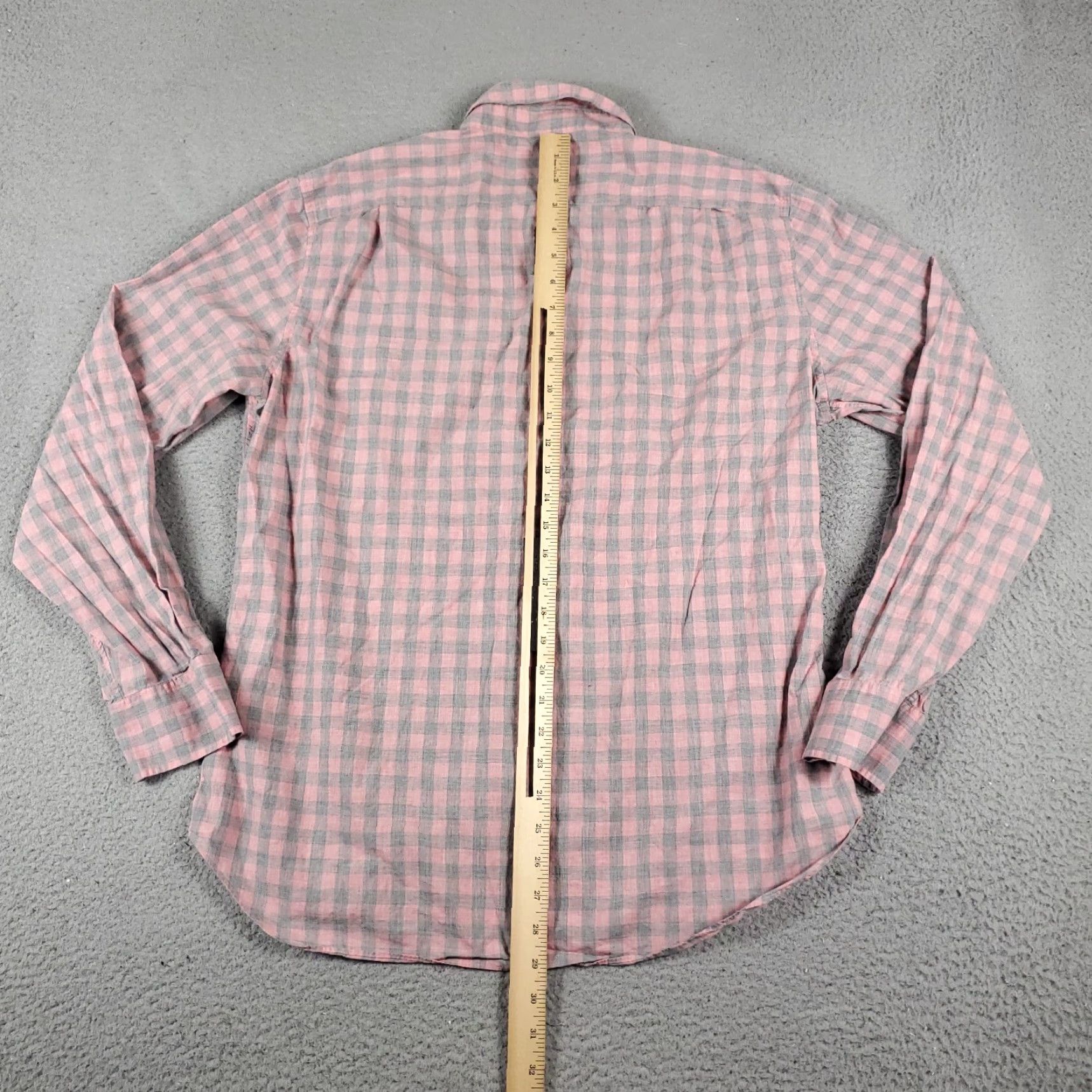 Bonobos Bonobos Shirt Mens Large Pink Gray Check Button-Up Long Sleeve Casual Professional Business Dress Size US L / EU 52-54 / 3 - 3 Thumbnail