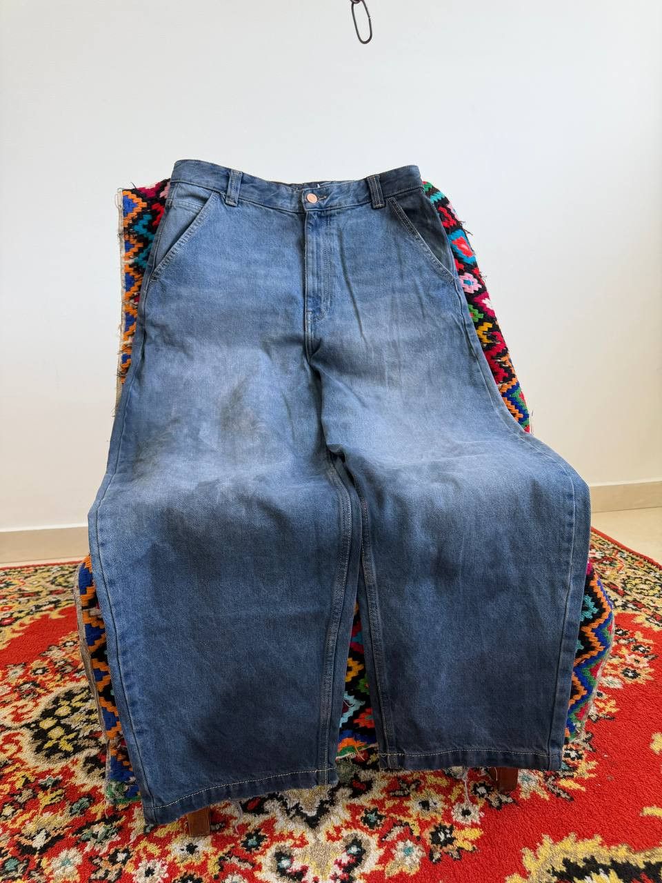 Japanese Brand Vintage tornado mart style washed baggy y2k hype Jeans Blue Size US 32 / EU 48 - 2 Thumbnail