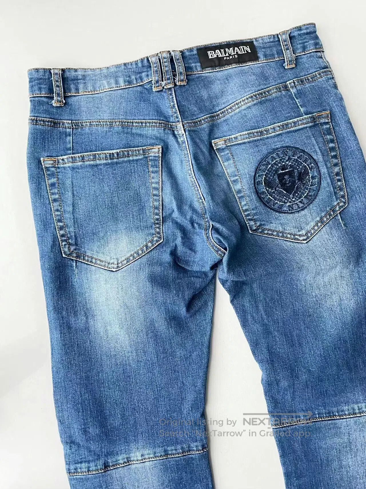 Balmain Balmain Distressed Motorcycle Denim Pants. Size US 32 / EU 48 - 7 Thumbnail
