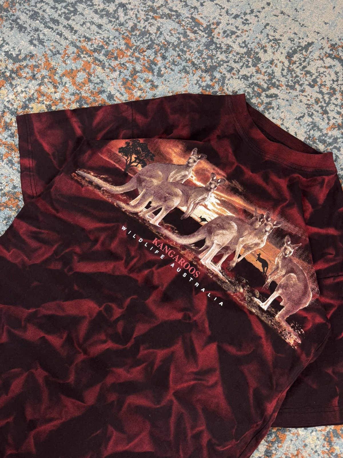 Vintage Vintage 90s Australia kangaroo animal graphic tee tie dye Size US L / EU 52-54 / 3 - 3 Thumbnail